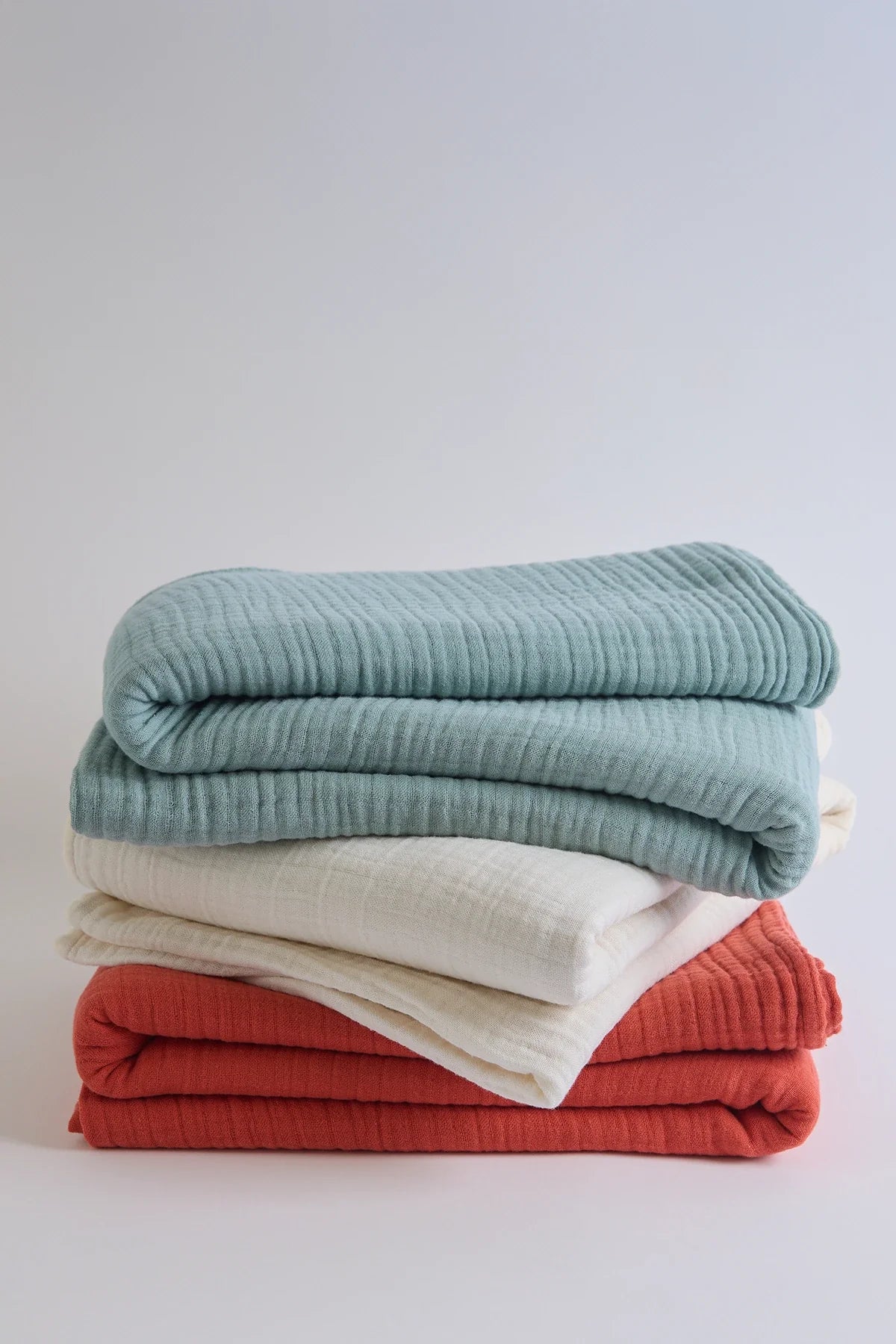 Gauze Summer Blanket Bundle - Set of 3 by Cove & Fold - bundle view