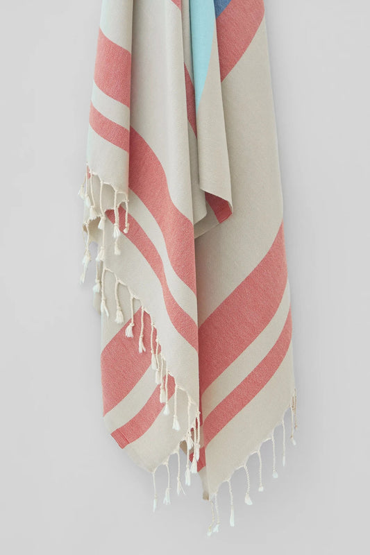 Bebe Terra Soft Turkish Towel by Cove & Fold - hanging detail