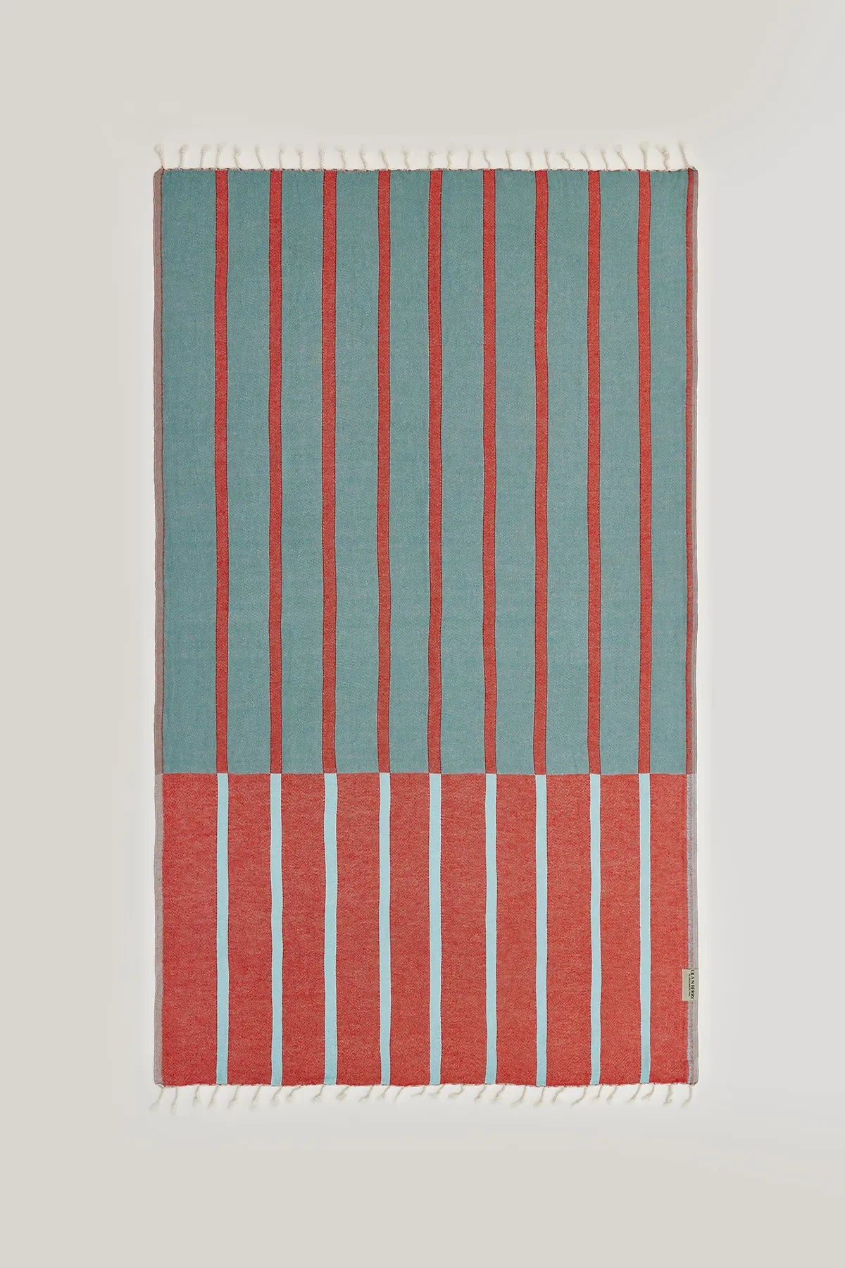 Lane Sage Terra Double-Faced Turkish Towel by Cove & Fold - front view