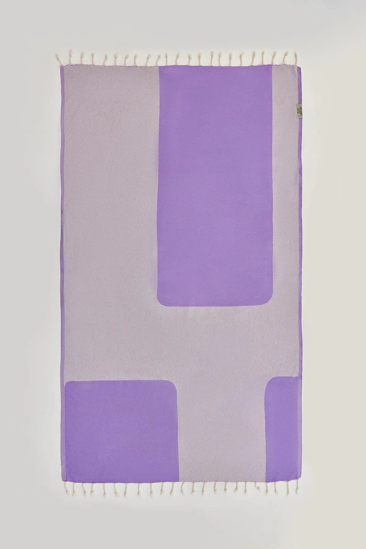 La Luna Lilac Turkish Beach Towel by Cove & Fold - back view