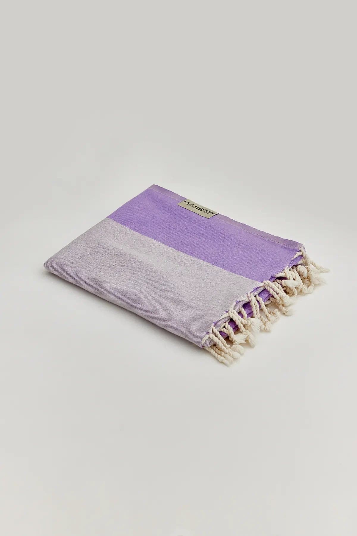 La Luna Lilac Turkish Beach Towel by Cove & Fold - folded view