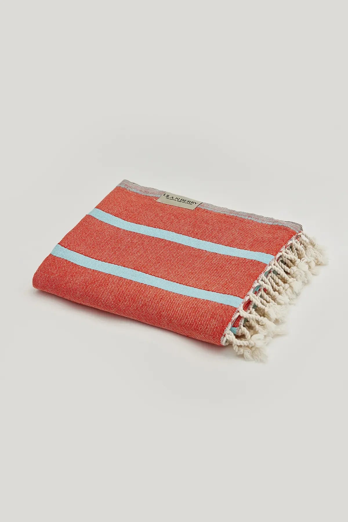 Lane Sage Terra Double-Faced Turkish Towel by Cove & Fold - folded view