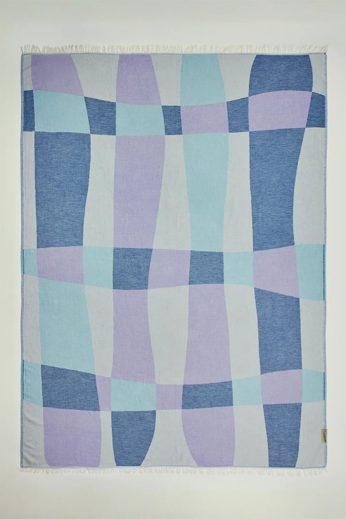Pale Pluie Mellow Indigo XL Turkish Towel by Cove & Fold - front view