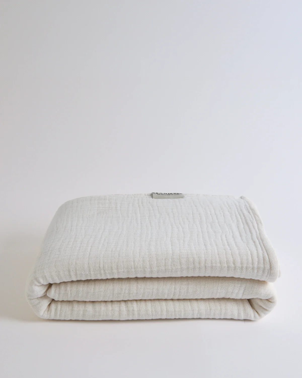 Natural Lightweight Gauze Summer Blanket by Cove & Fold - folded view