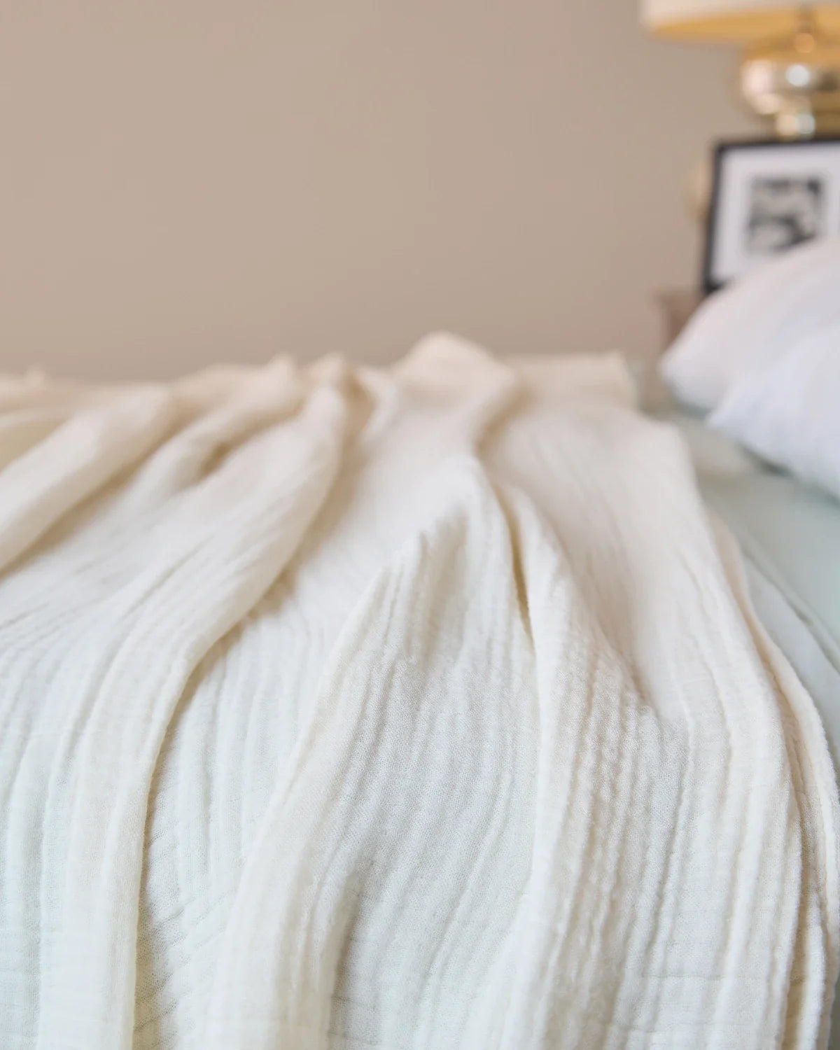 Natural Lightweight Gauze Summer Blanket by Cove & Fold - product image