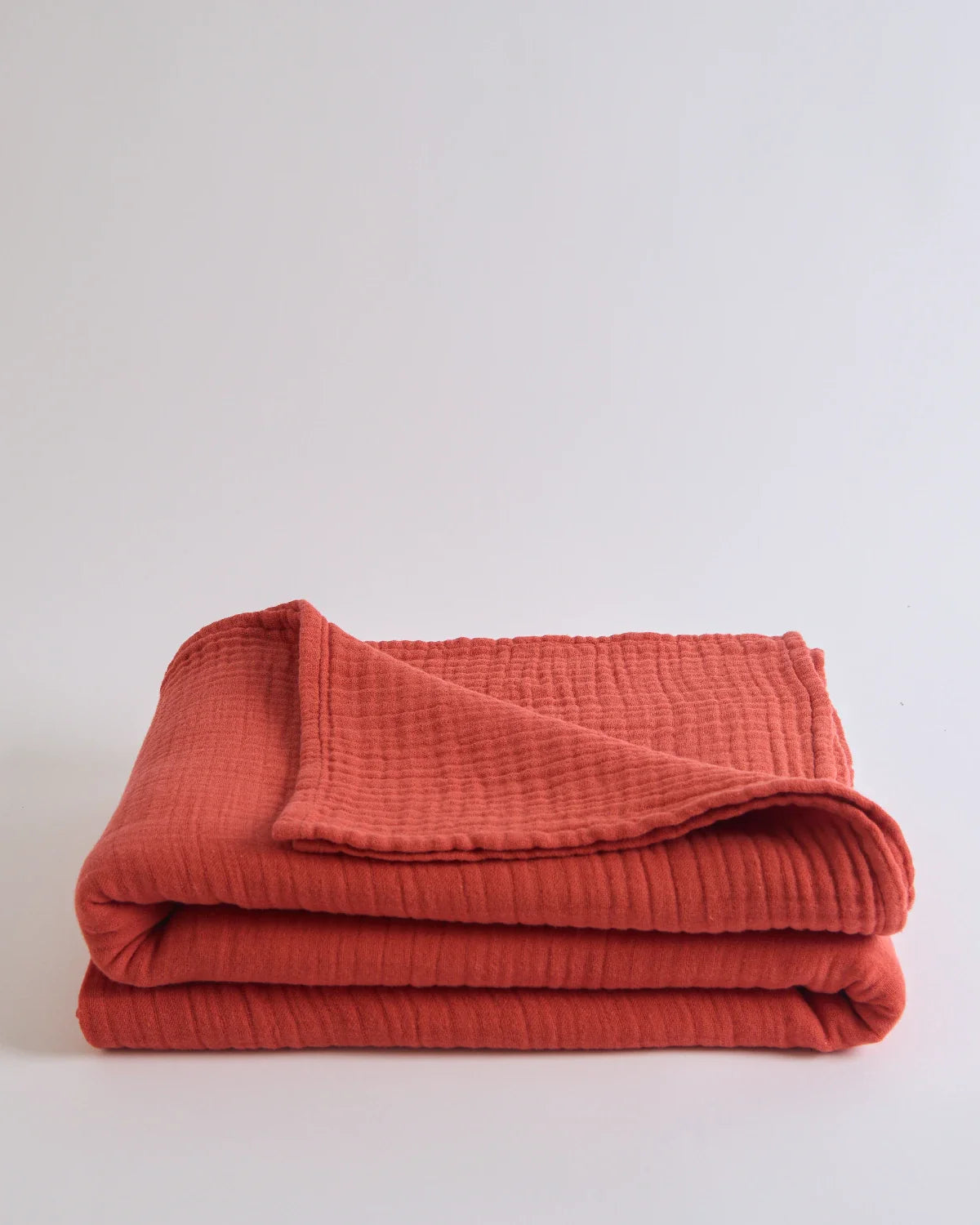 Terra Lightweight Gauze Summer Blanket by Cove & Fold - folded view